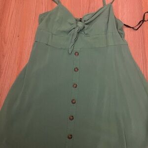Y2K Green Button-Down Dress